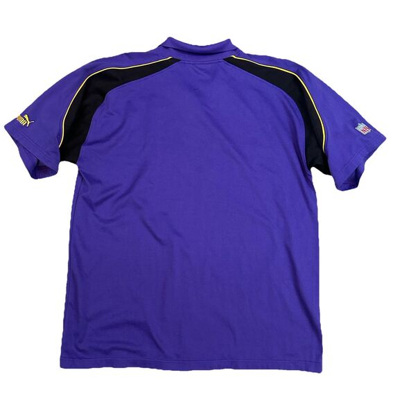 Puma Polo Shirt Men's Large Purple Minnesota Vikings NFL Team Apparel Golf - Picture 4 of 9